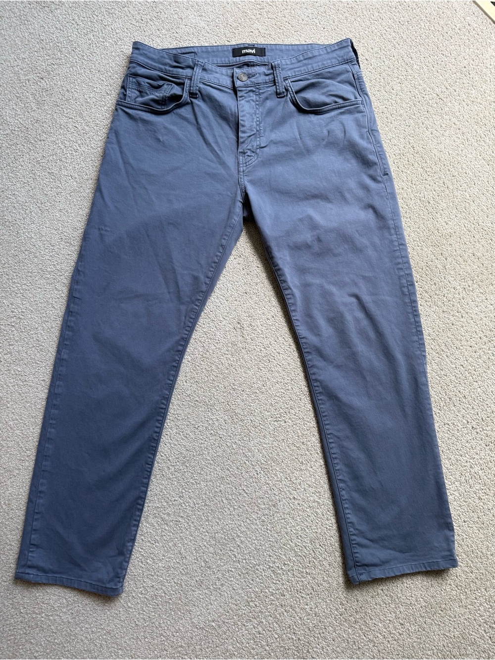 Mavi Zach Men’s Straight Leg Pants in Blue Stretch 34 inch waist